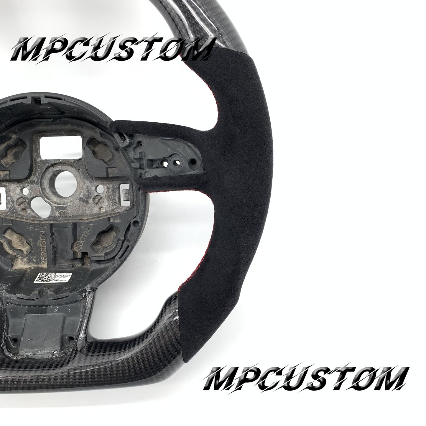 Mpcustom for Audi B8.5 S6 2012-2016 carbon fiber steering wheel red stripe line