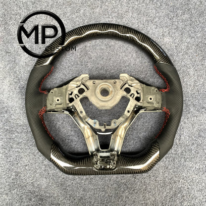 MPCUSTOM Fit For Nissan 2019-2025 Sylphy Altima Versa Sentra carbon fiber steering wheel black perforated leather