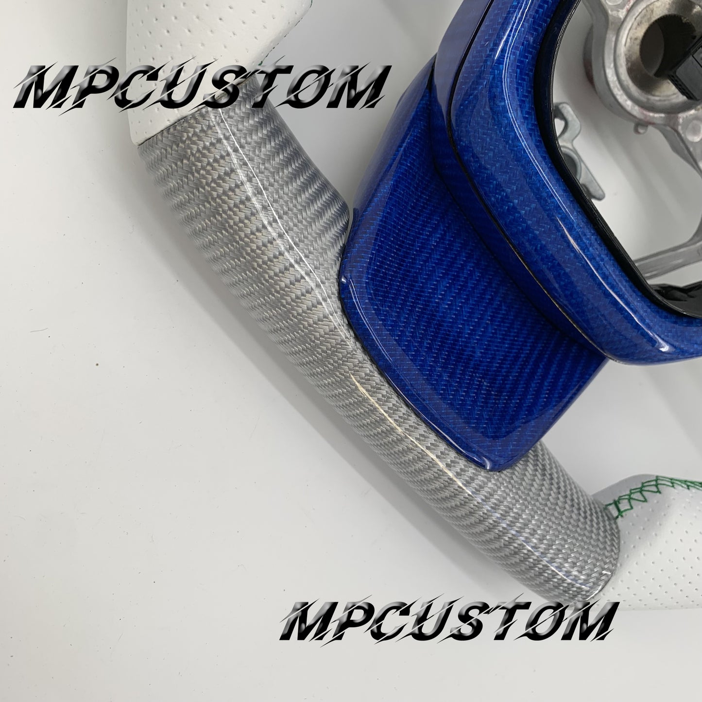 Mpcustom for Toyota Highlander 2022+ carbon fiber steering wheel green stitching
