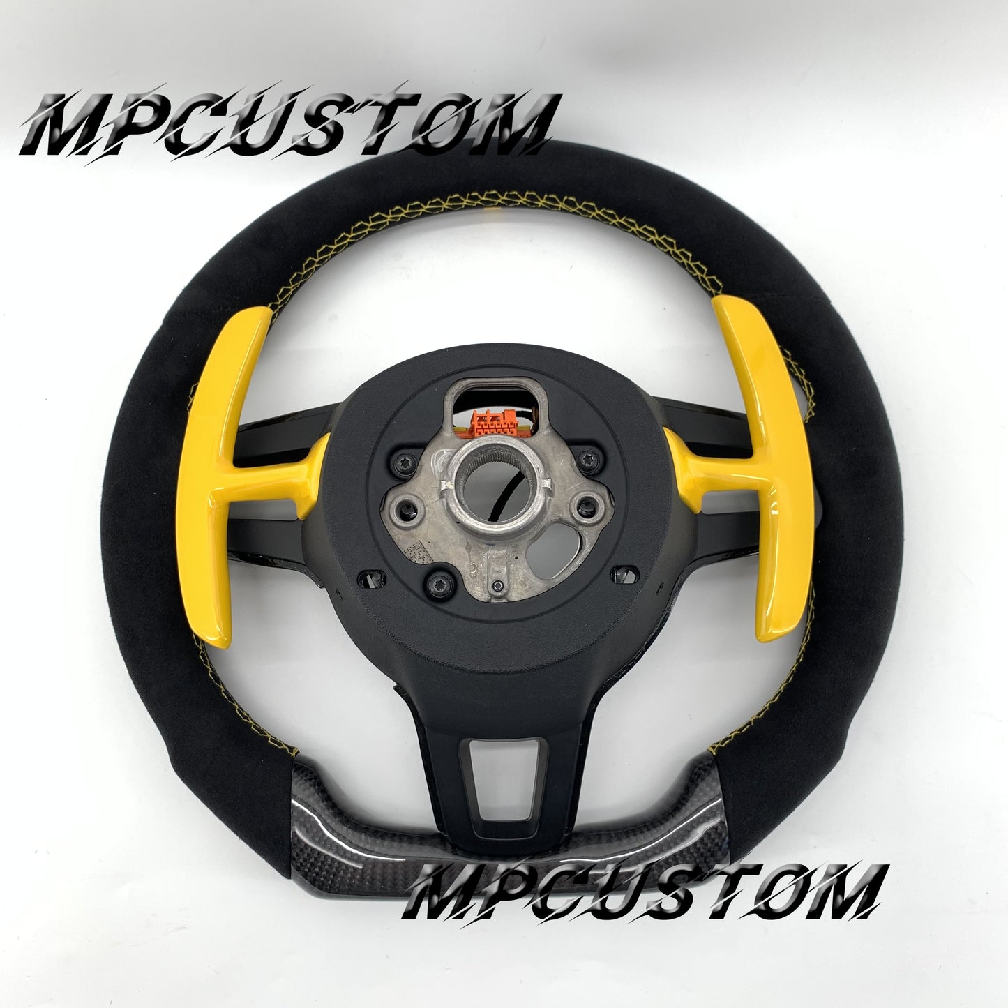 Mpcustom for Porsche Cayenne 911 carbon fiber steering wheel round top