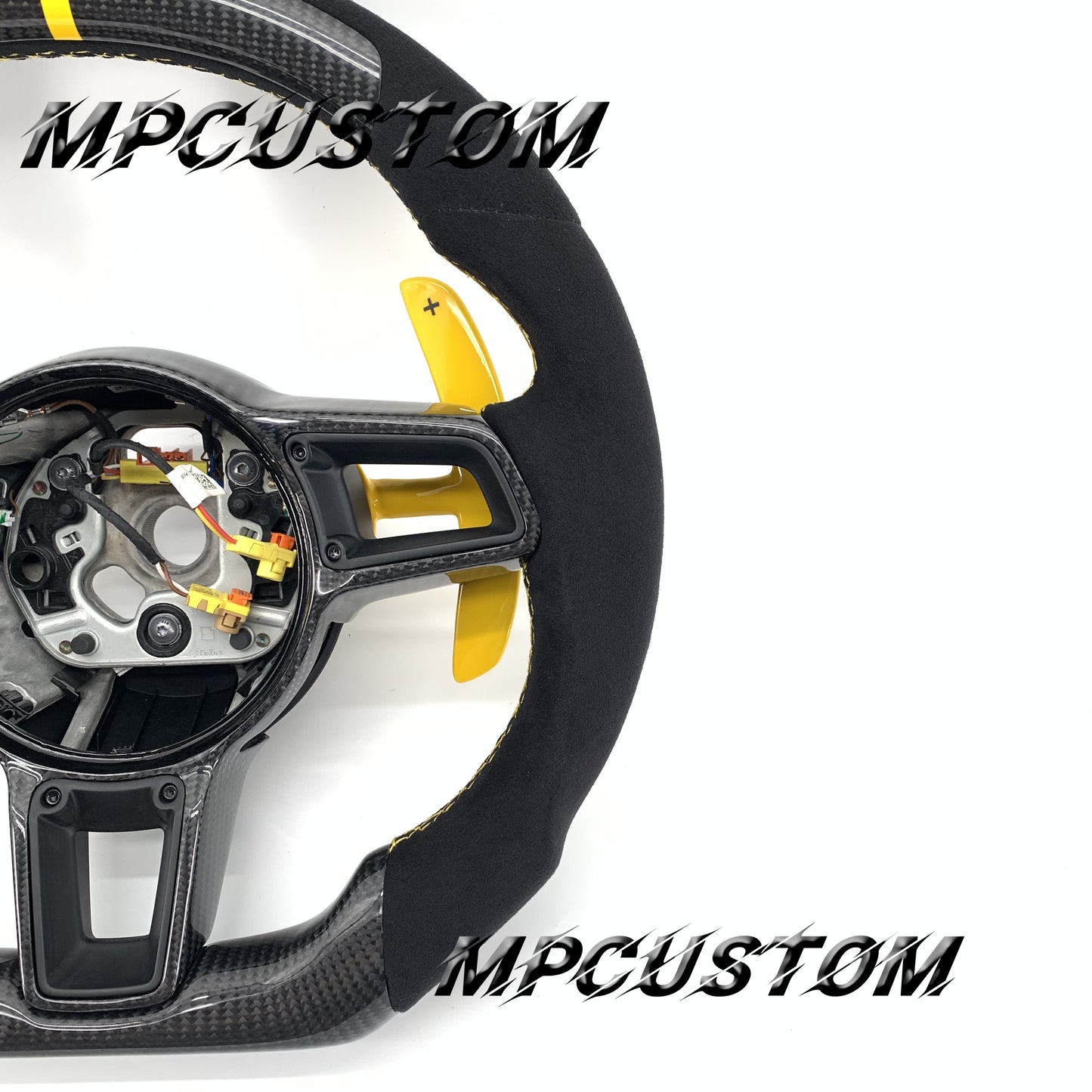 Mpcustom for Porsche Cayenne 911 carbon fiber steering wheel round top