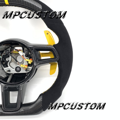 Mpcustom for Porsche Cayenne 911 carbon fiber steering wheel round top