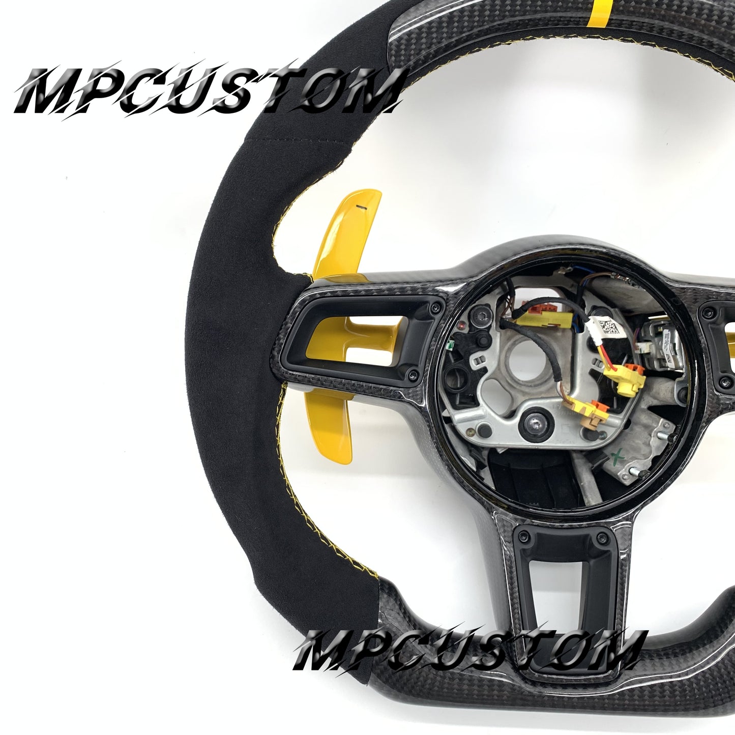 Mpcustom for Porsche Cayenne 911 carbon fiber steering wheel round top