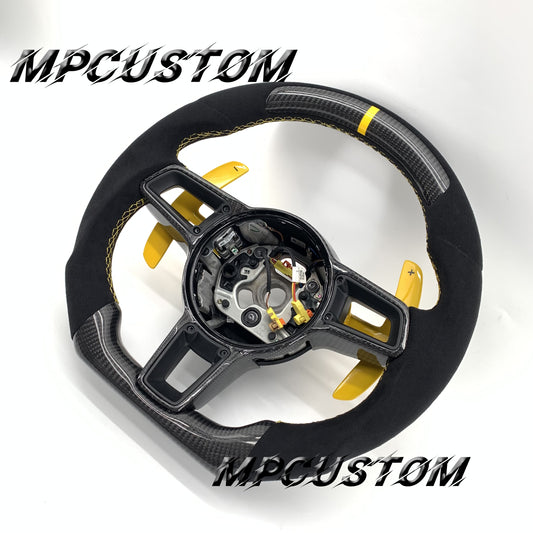 Mpcustom for Porsche Cayenne 911 carbon fiber steering wheel gloss