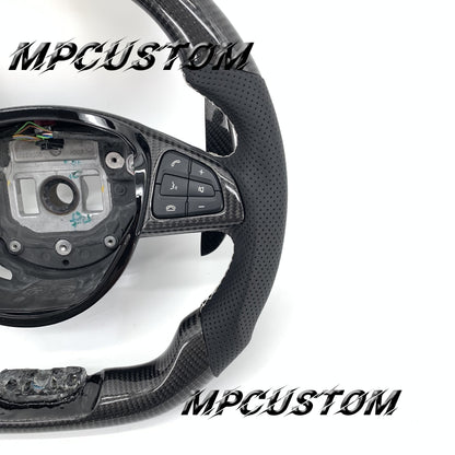 Mpcustom for Mercedes Benz 808AMG /W205 AMG carbon fiber steering wheel round top