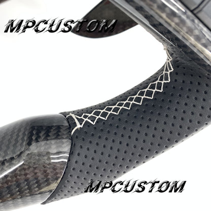 Mpcustom for Mercedes Benz 808AMG /W205 AMG carbon fiber steering wheel gloss and round top