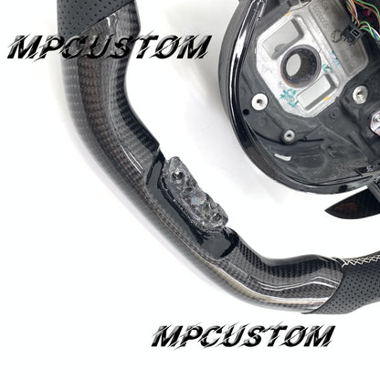 Mpcustom for Mercedes Benz 808AMG /W205 AMG carbon fiber steering wheel white stitching