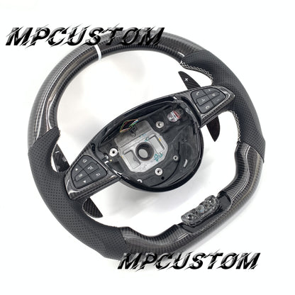 Mpcustom for Mercedes Benz 808AMG /W205 AMG carbon fiber steering wheel round top
