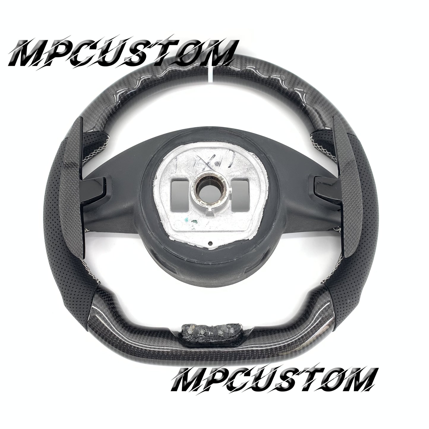 Mpcustom for Mercedes Benz 808AMG /W205 AMG carbon fiber steering wheel white stitching