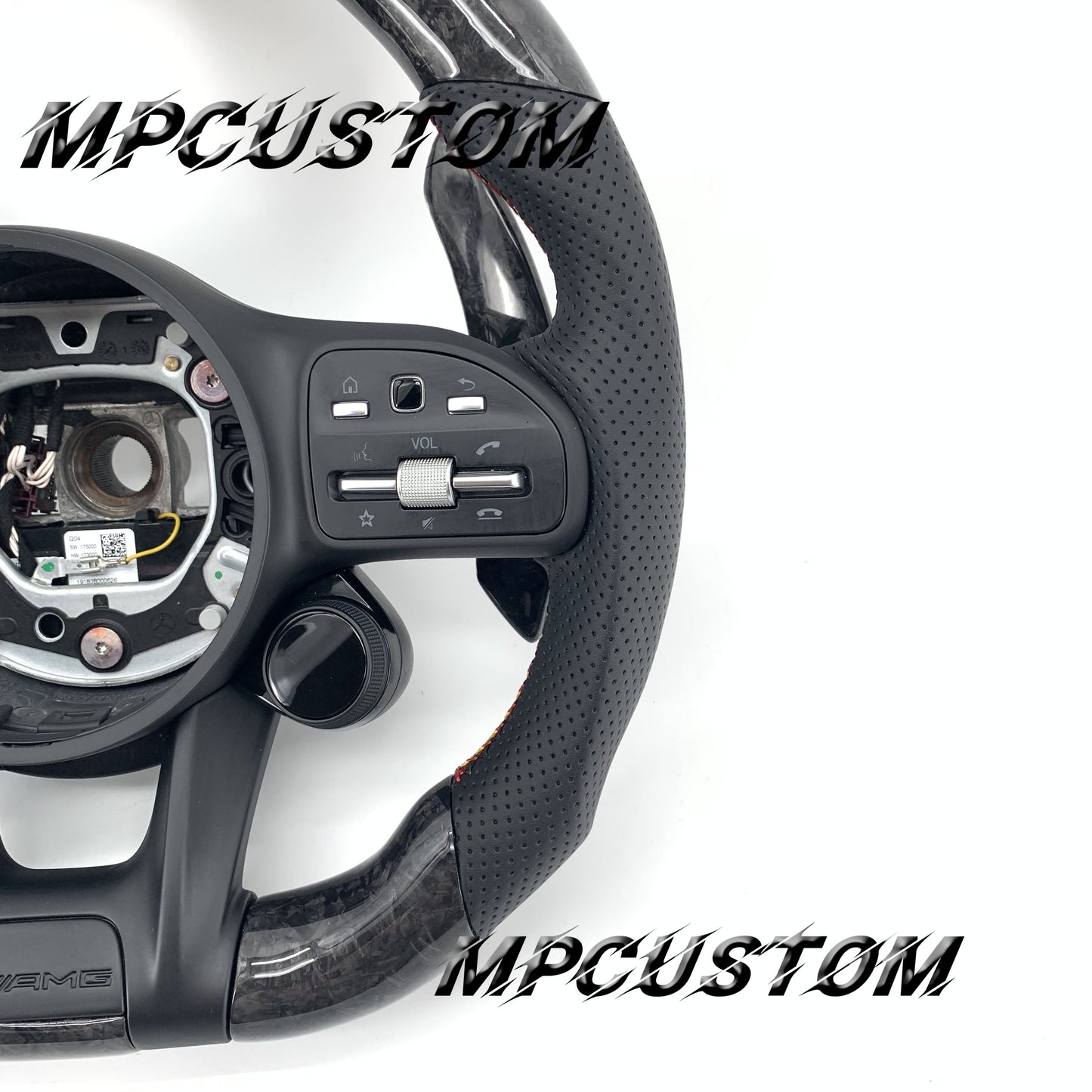Mpcustom for Mercedes Benz 809AMG carbon fiber steering wheel flat bottom