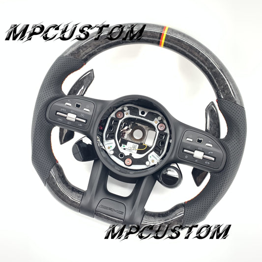 Mpcustom for Mercedes Benz 809AMG carbon fiber steering wheel round top