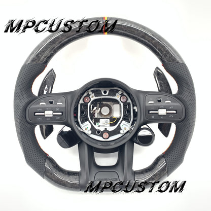 Mpcustom for Mercedes Benz 809AMG carbon fiber steering wheel flat bottom