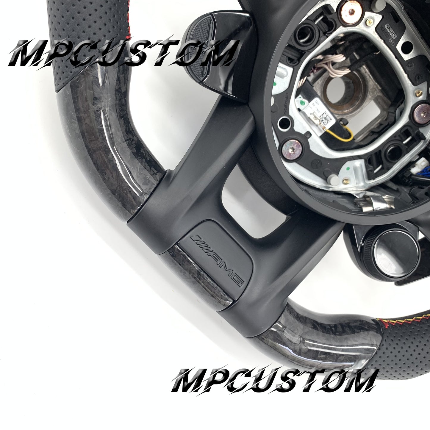 Mpcustom for Mercedes Benz 809AMG carbon fiber steering wheel round top