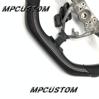 Mpcustom for Lexus es 350 2007 carbon fiber steering wheel flat bottom