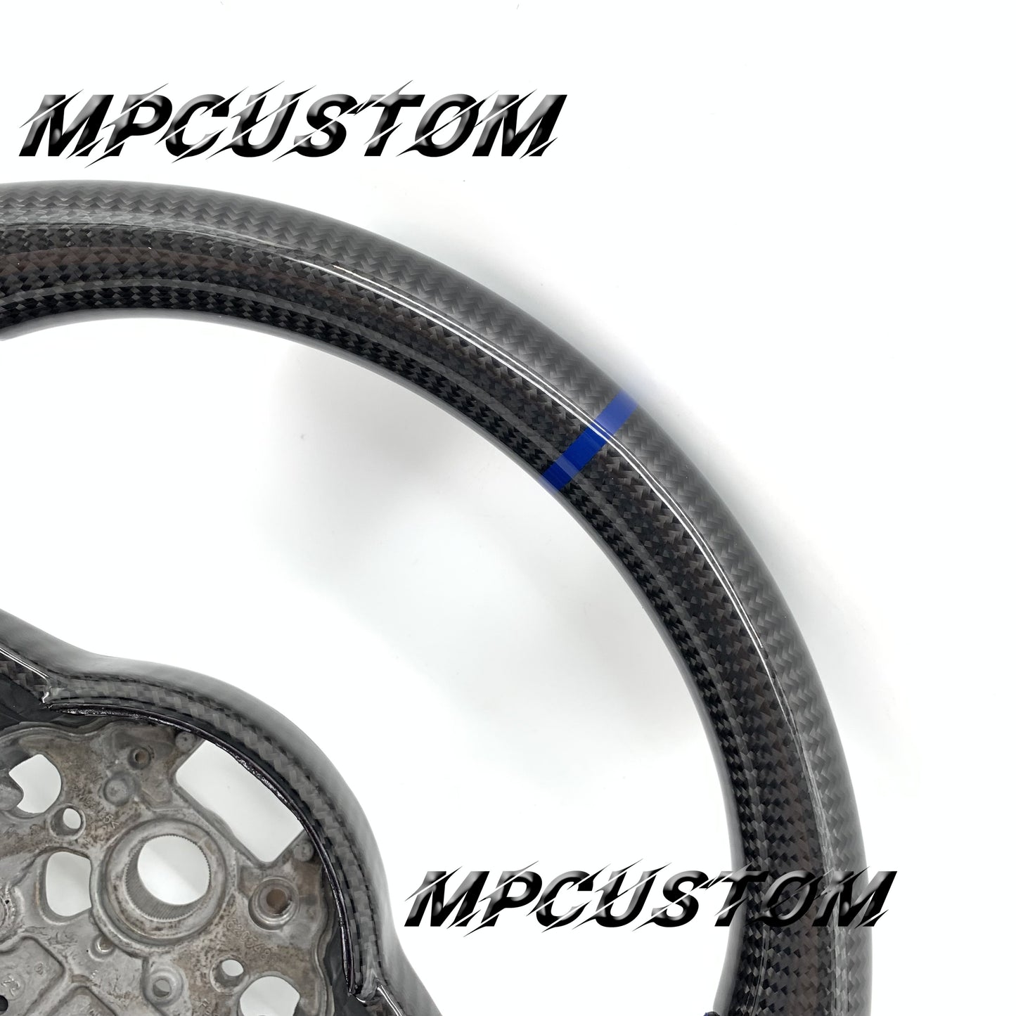 Mpcustom for Volkswagen MK7 2015-2019 carbon fiber steering wheel gloss and flat bottom