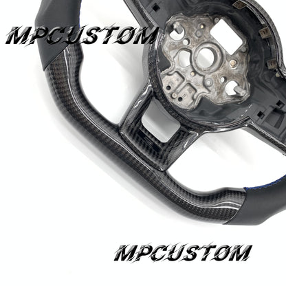 Mpcustom for Volkswagen MK7 2015-2019 carbon fiber steering wheel gloss and flat bottom