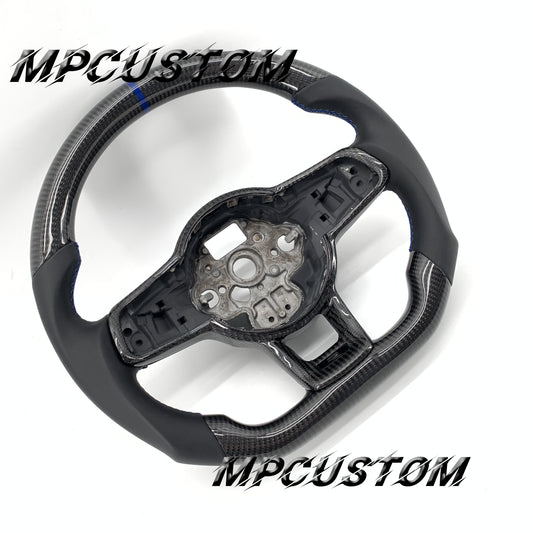 Mpcustom for Volkswagen MK7 2015-2019 carbon fiber steering wheel gloss and flat bottom