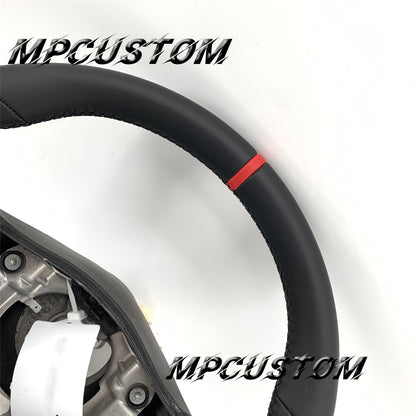 Mpcustom for Porsche 996 carbon fiber steering wheel smooth and black stitching