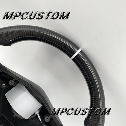 Mpcustom for Porsche 996 carbon fiber steering wheel white stripe line