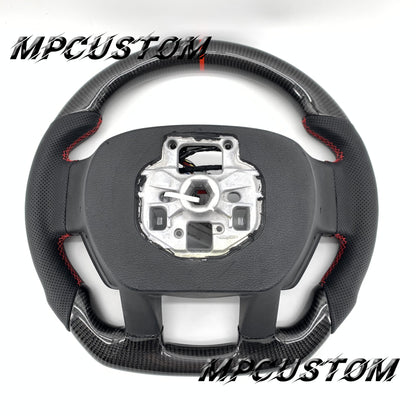 Mpcustom for Ford F150 carbon fiber steering wheel red stripe line