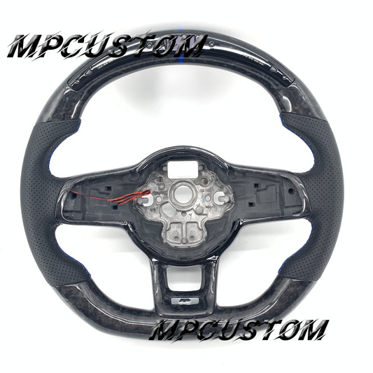 Mpcustom for Volkswagen MK7 2015-2019 carbon fiber steering wheel round top