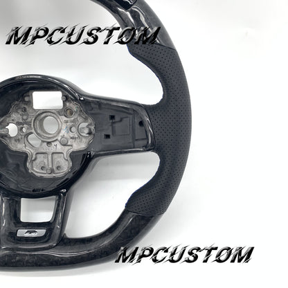 Mpcustom for Volkswagen MK7 2015-2019 carbon fiber steering wheel led and round top