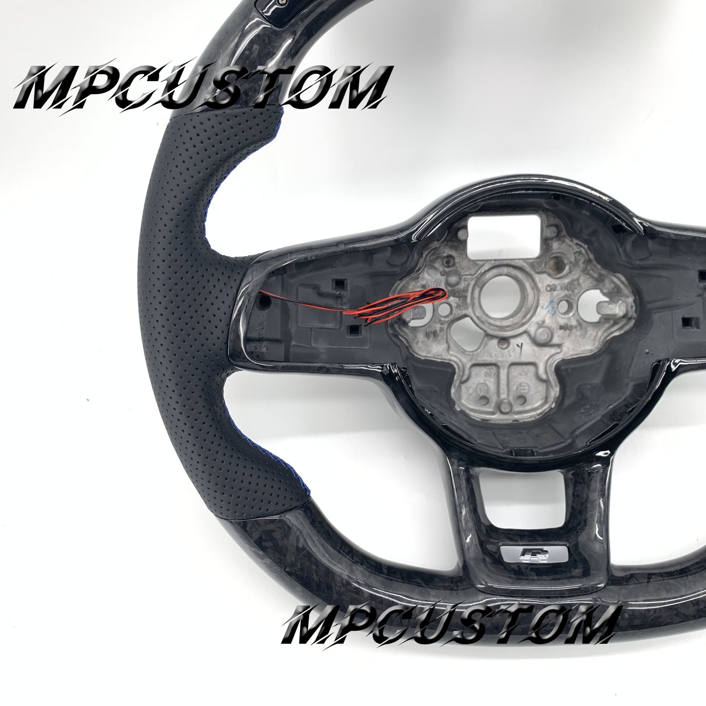 Mpcustom for Volkswagen MK7 2015-2019 carbon fiber steering wheel led and flat bottom