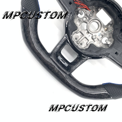 Mpcustom for Volkswagen MK7 2015-2019 carbon fiber steering wheel led and round top