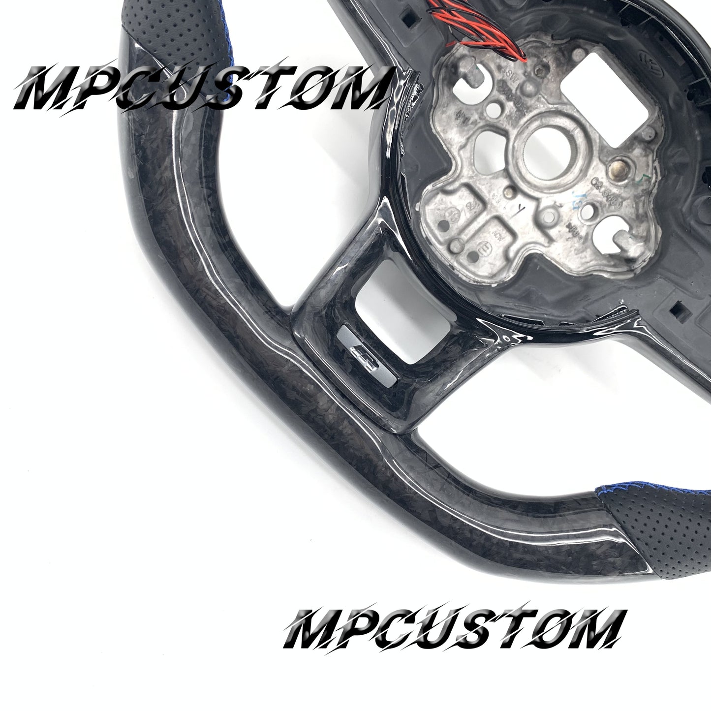 Mpcustom for Volkswagen MK7 2015-2019 carbon fiber steering wheel led and flat bottom
