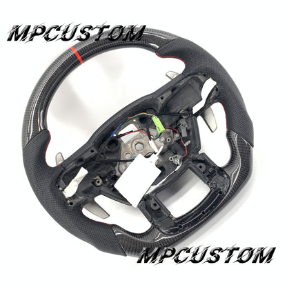 Mpcustom for Ford F150 carbon fiber steering wheel flat bottom