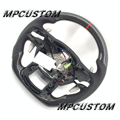 Mpcustom for Ford F150 carbon fiber steering wheel round top and flat bottom