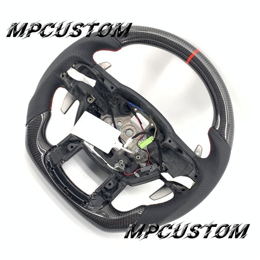 Mpcustom for Ford F150 carbon fiber steering wheel round top and flat bottom