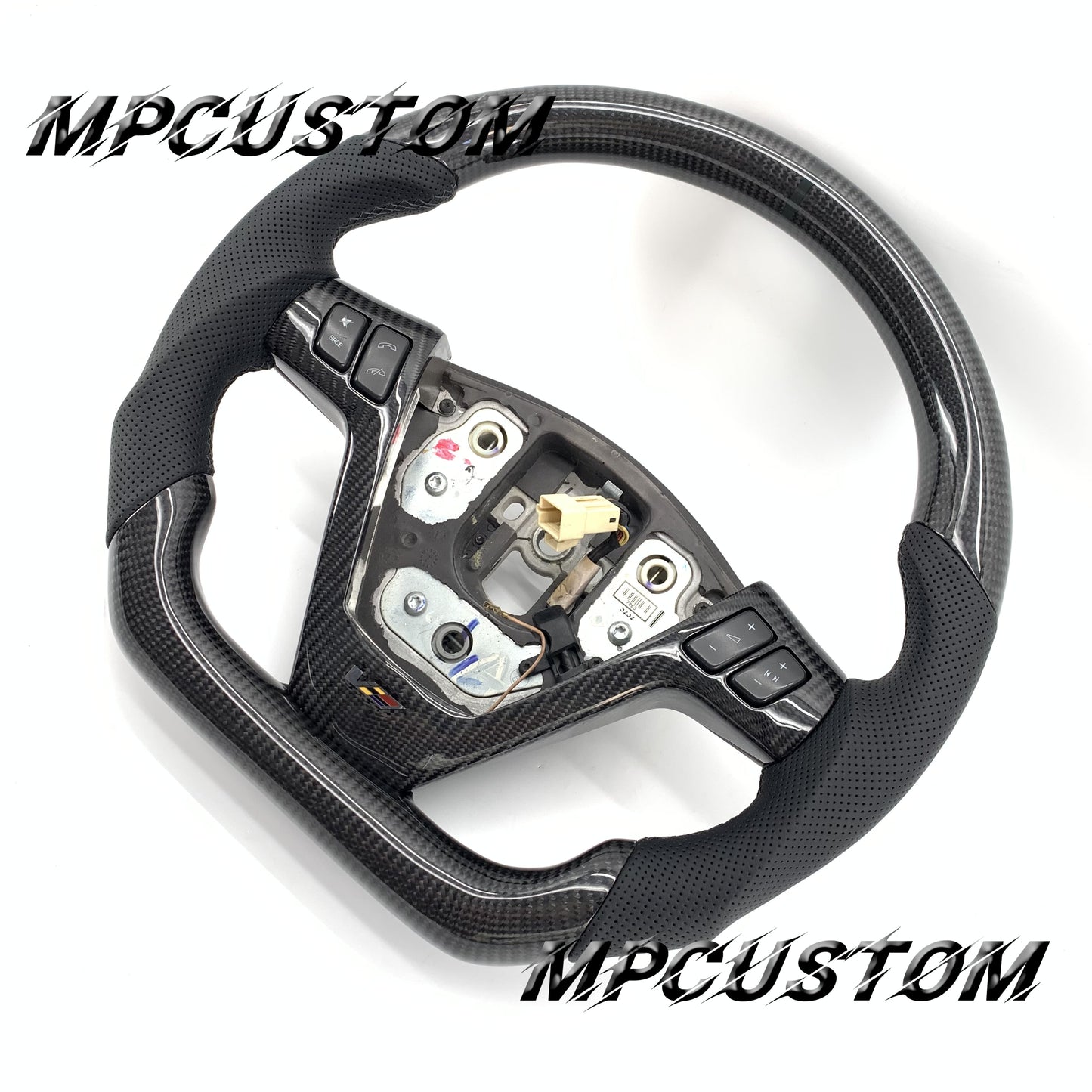 Mpcustom for Cadillac Cts V 2004 carbon fiber steering wheel round top