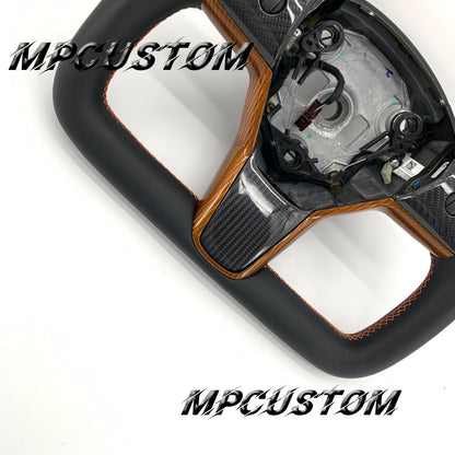 Mpcustom for Tesla model 3 Y carbon fiber steering wheel yoke shape