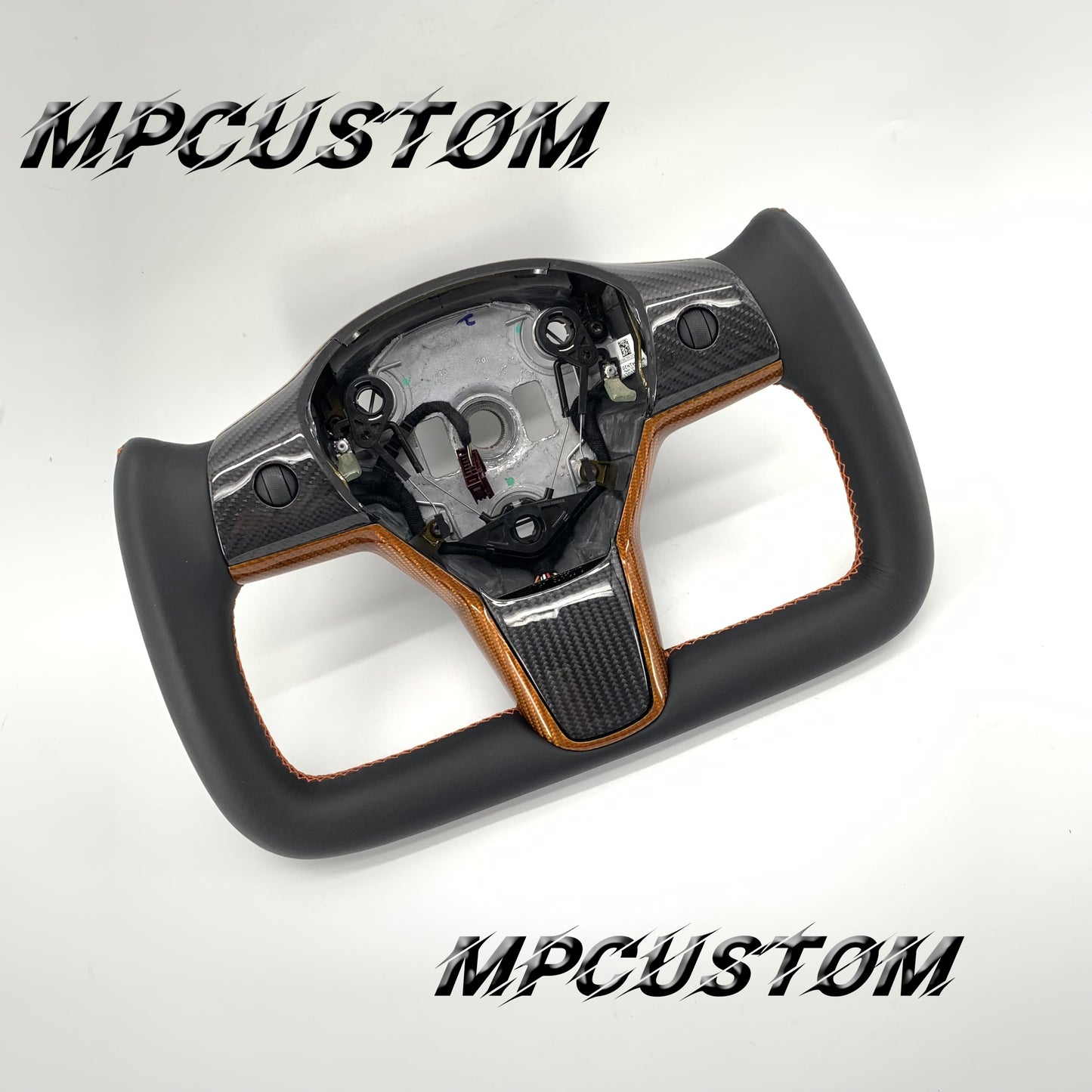 Mpcustom for Tesla model 3 Y carbon fiber steering wheel yoke shape