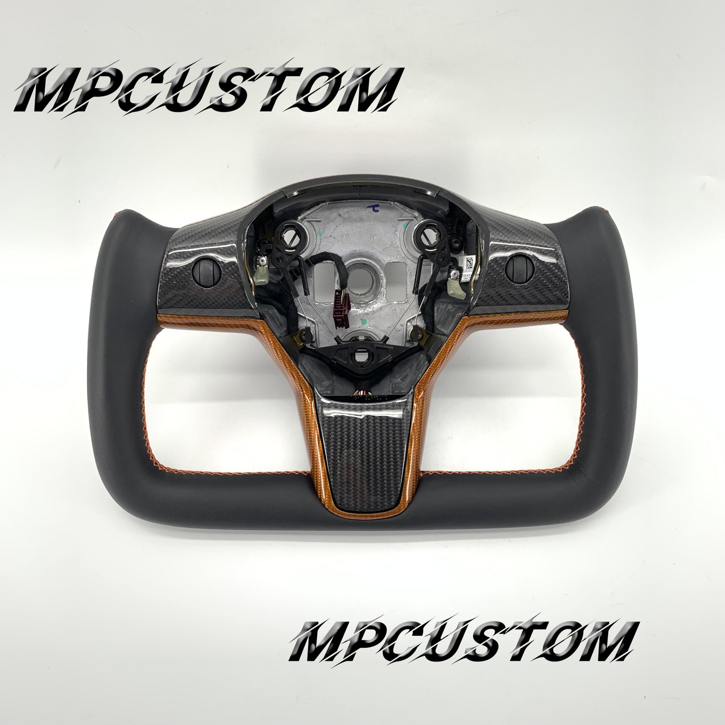Mpcustom for Tesla model 3 Y carbon fiber steering wheel gloss carbon fiber