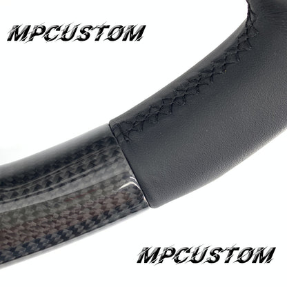 Mpcustom for Ford F150 carbon fiber steering wheel red stripe line and smooth