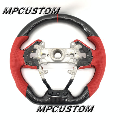 Mpcustom for Honda 10th Gen Civic 2016+ carbon fiber steering wheel gloss and round top