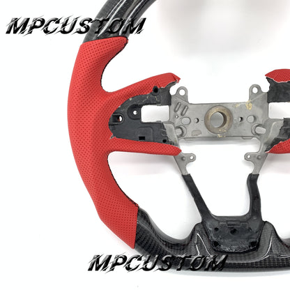 Mpcustom for Honda 10th Gen Civic 2016+ carbon fiber steering wheel gloss and round top