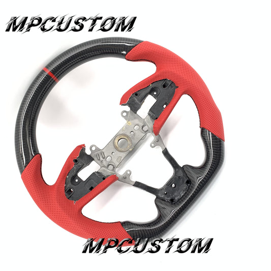 Mpcustom for Honda 10th Gen Civic 2016+ carbon fiber steering wheel gloss and round top