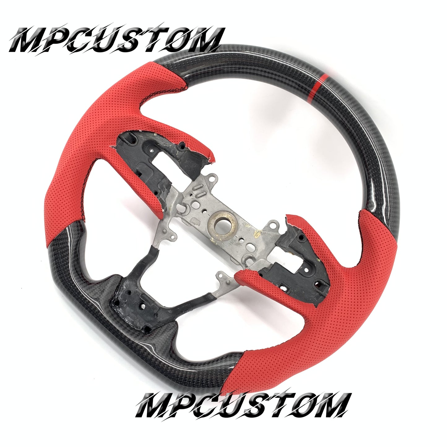 Mpcustom for Honda 10th Gen Civic 2016+ carbon fiber steering wheel gloss and flat bottom