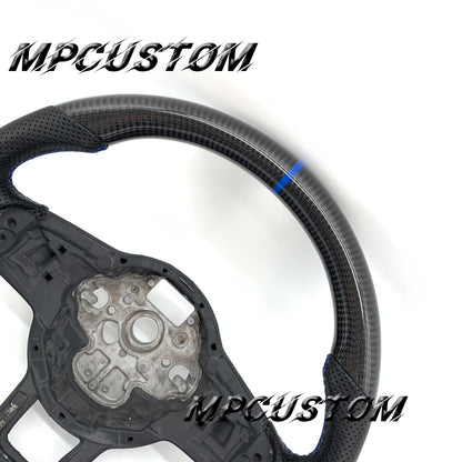 Mpcustom for Volkswagen MK7 2015-2019 carbon fiber steering wheel blue stripe line