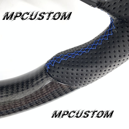 Mpcustom for Volkswagen MK7 2015-2019 carbon fiber steering wheel blue stripe line
