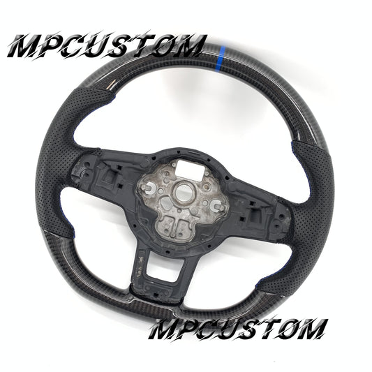 Mpcustom for Volkswagen MK7 2015-2019 carbon fiber steering wheel blue stripe line