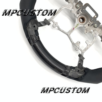 Mpcustom for Toyota Tundra 2014-2020 carbon fiber steering wheel gloss and white stripe line