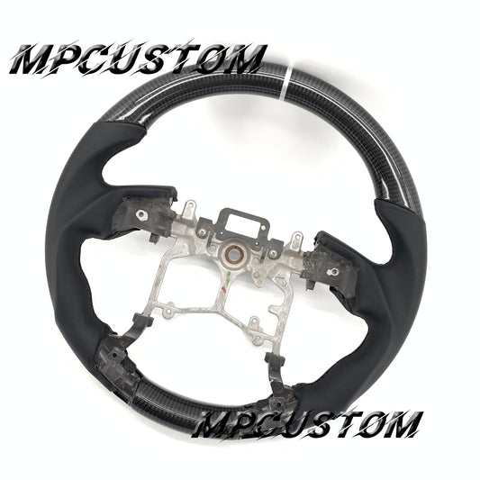 Mpcustom for Toyota Tundra 2014-2020 carbon fiber steering wheel gloss and white stripe line