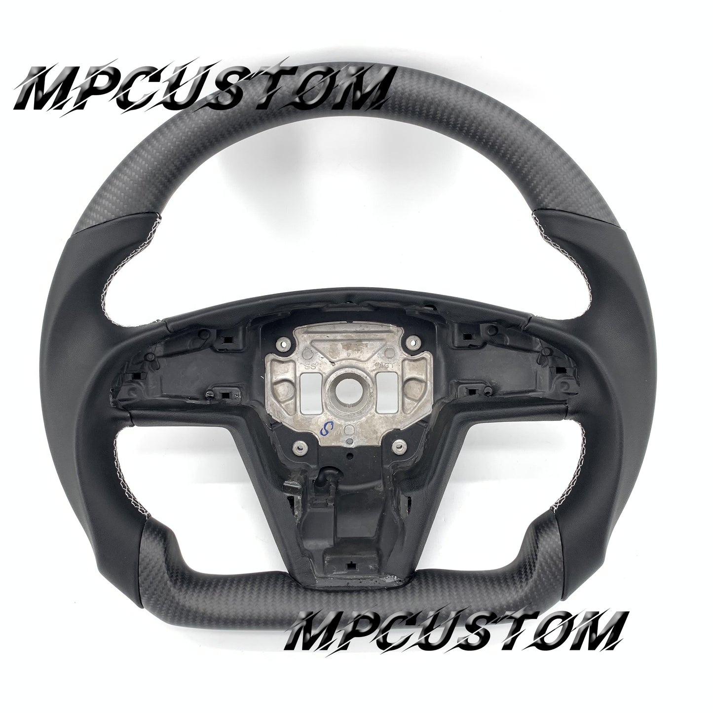 Mpcustom for Tesla model S carbon fiber steering wheel smooth