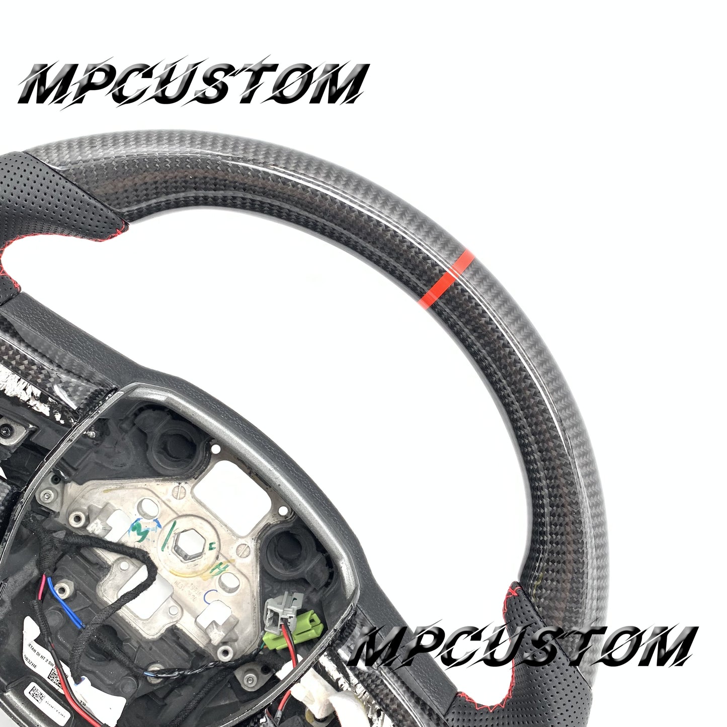 Mpcustom for Ford F150 carbon fiber steering wheel perforated leather