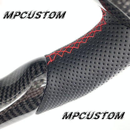 Mpcustom for Ford F150 carbon fiber steering wheel perforated leather