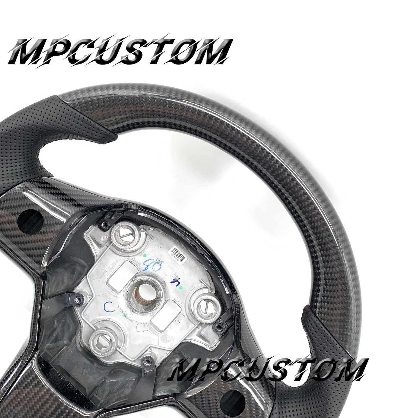 Mpcustom for Tesla model 3 carbon fiber steering wheel gloss